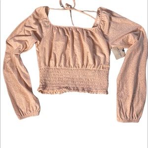 Arizona Jean company, crop top, size medium, pink/white